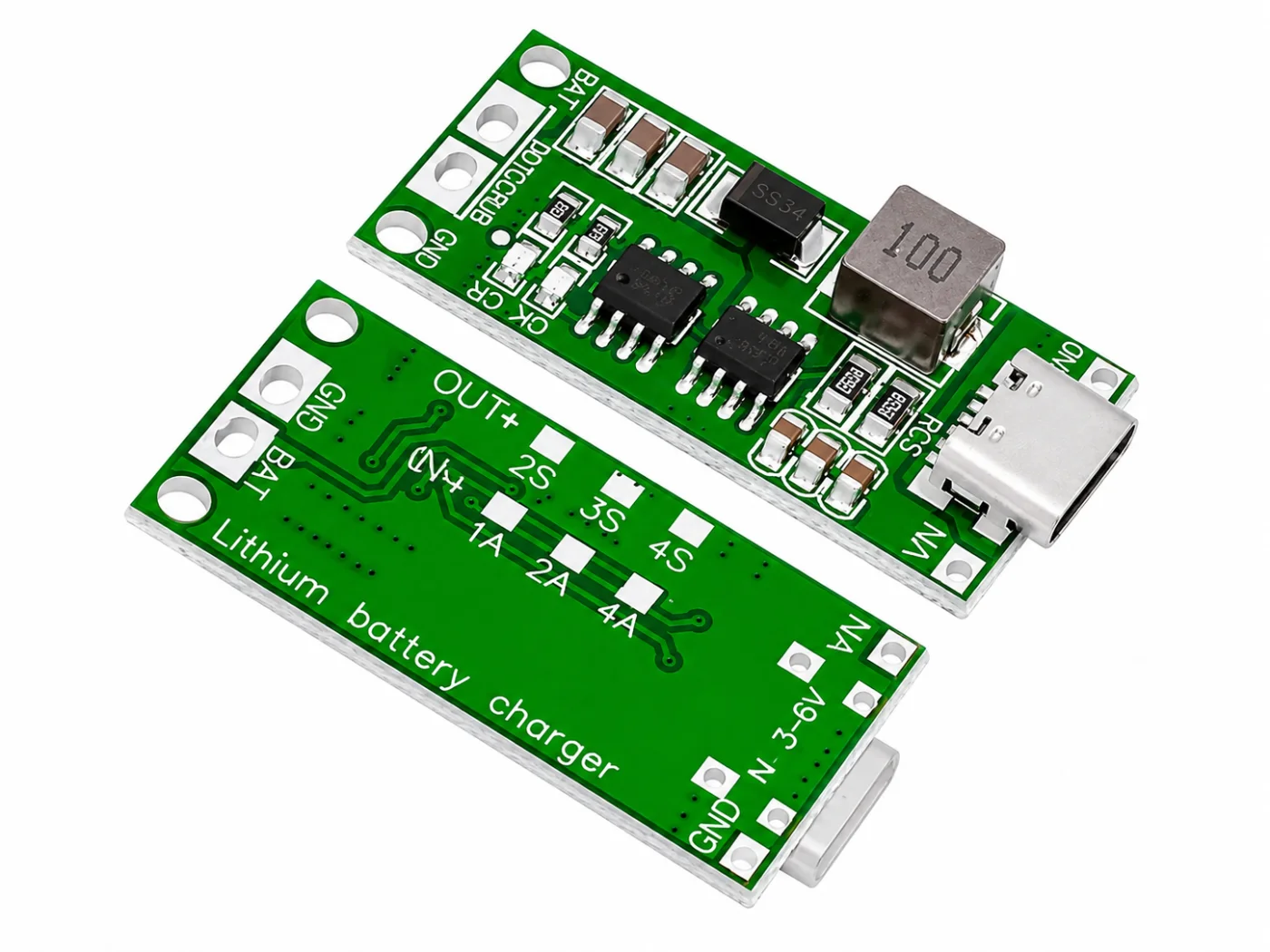 2S 2A Lithium Battery Charging Board Type-C USB