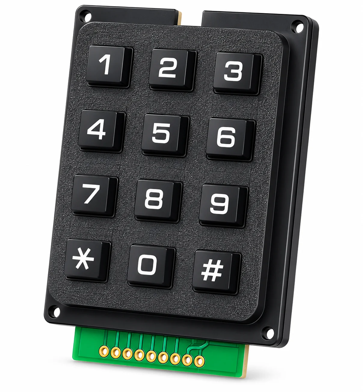 4×3 Matrix Keyboard Keypad Module with Plastic Keys for Arduino | 12-Key Membrane Keypad