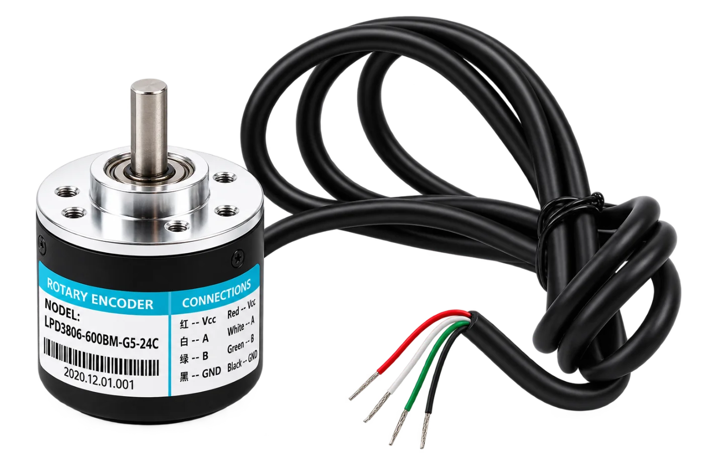 600PPR Incremental Rotary Encoder LPD3806-600BM-G5-24C | 5-24V DC AB Two-Phase