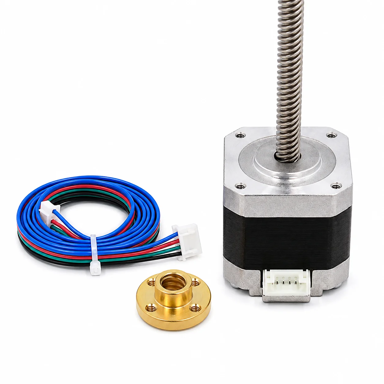 NEMA 17 34mm Stepper Motor with T8 300mm Lead Screw for CNC Z Axis & 3D Printers
