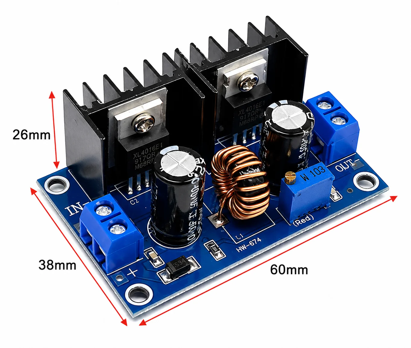 XL4016 DC-DC 9A 300W Step-Down Buck Converter Module